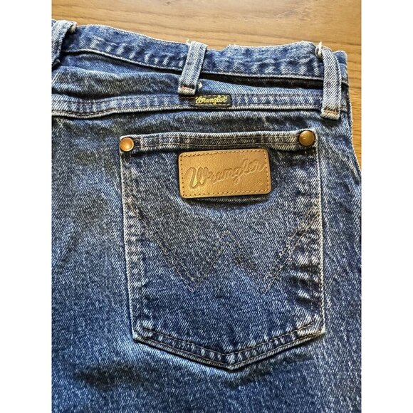 Wrangler Jeans Mens 36x30 Blue Stretch Western 947STR American Country Outdoor - Picture 9 of 13